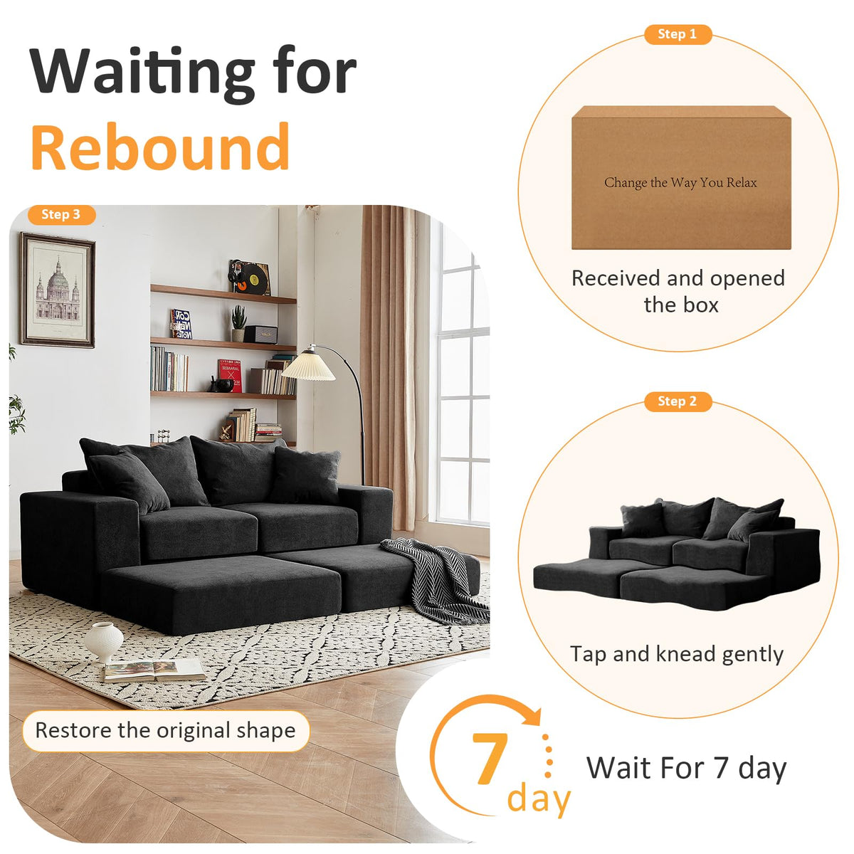 Modular Velvet Sectional Sofa