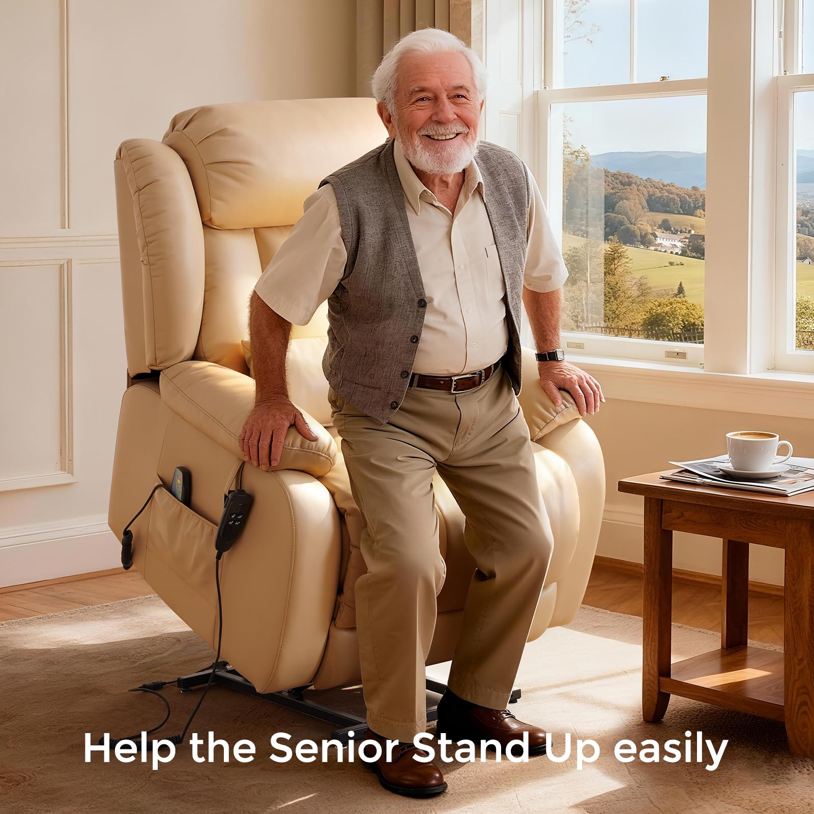 Power Lift Recliner Chair with Massage & Heat