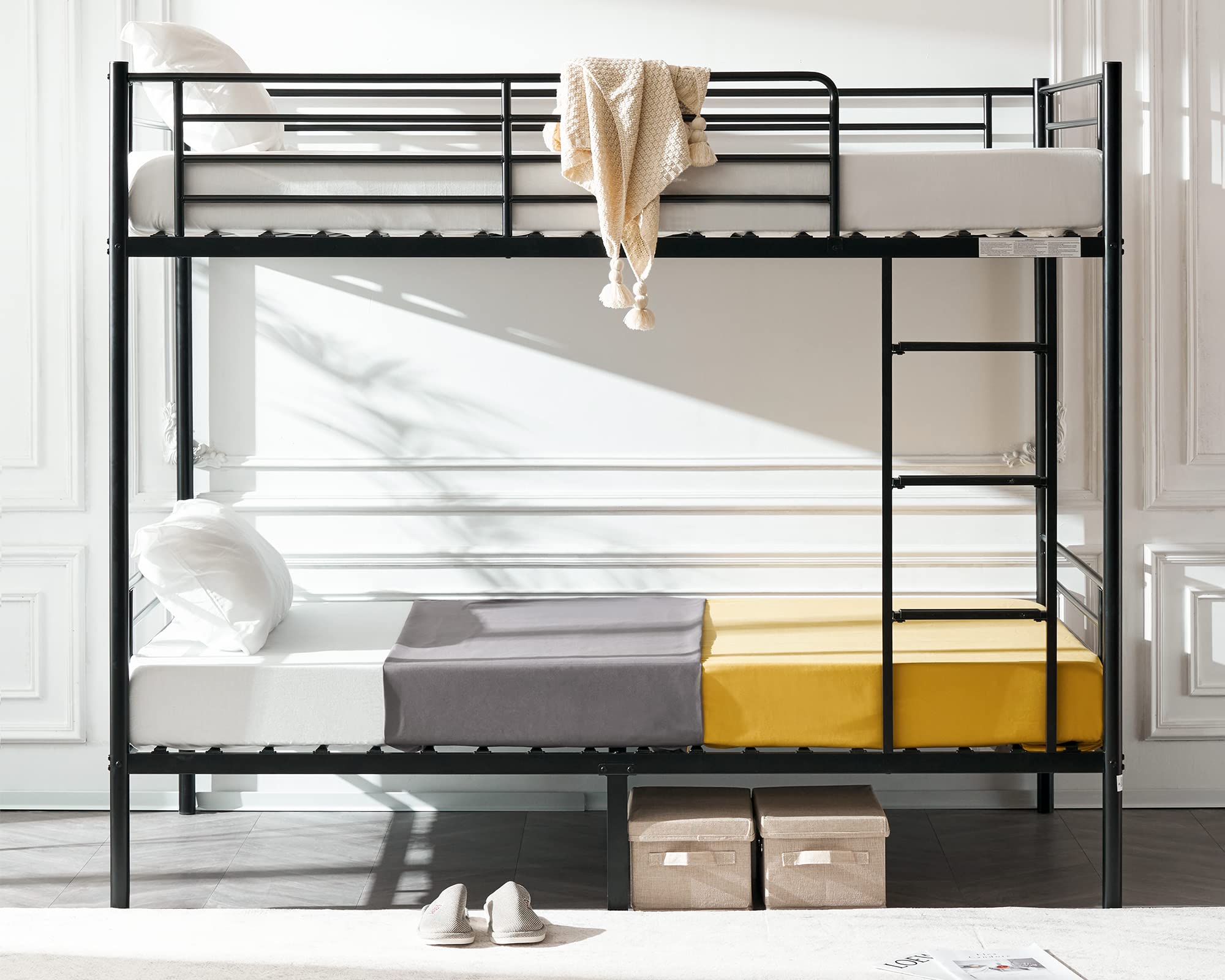 Twin Over Twin Bunk Bed with Stairs