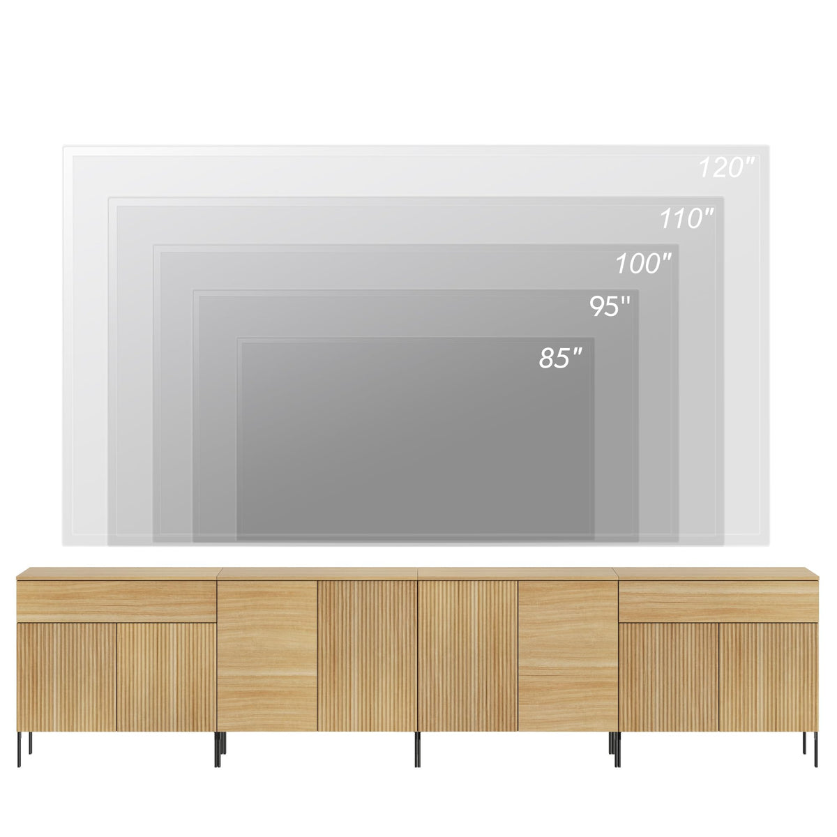 Modular Fluted TV Stand