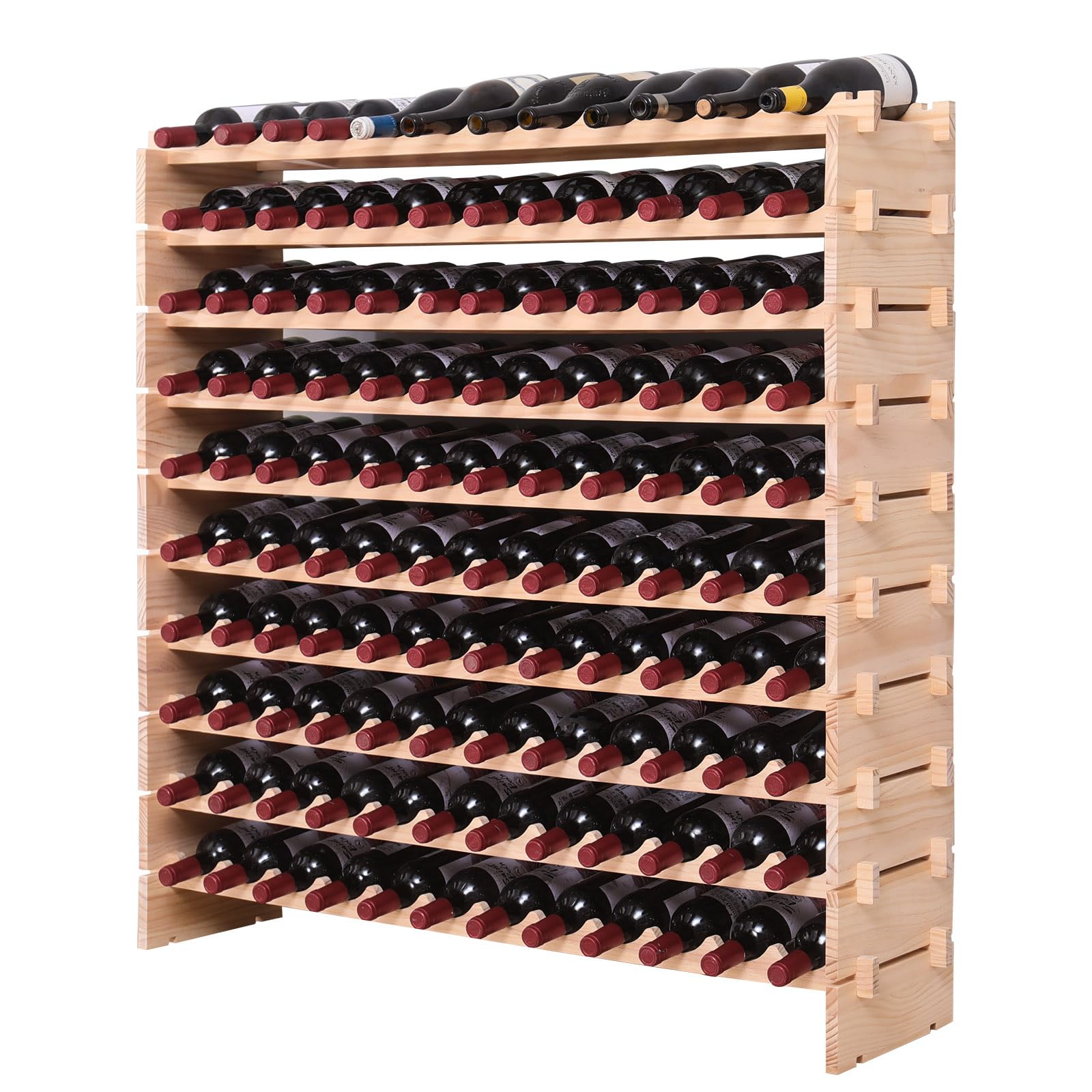 Wood Stackable Modular Wine Rack