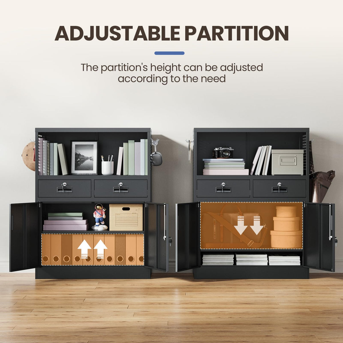 Locking Steel Cabinet with Drawers