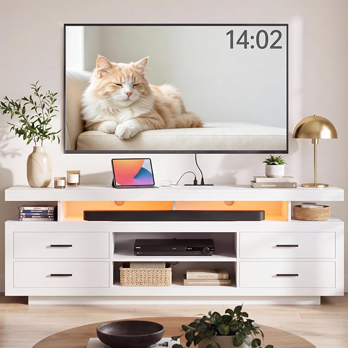 LED TV Stand with Drawers