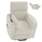 Power Lift Recliner Chair – Round Plush Faux Fur with Footrest