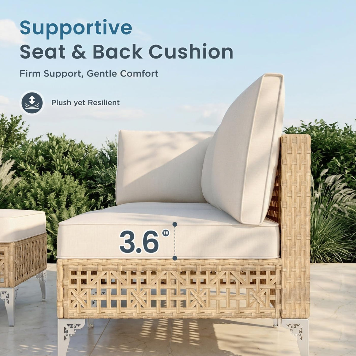 7-Piece Wicker Patio Sectional Set