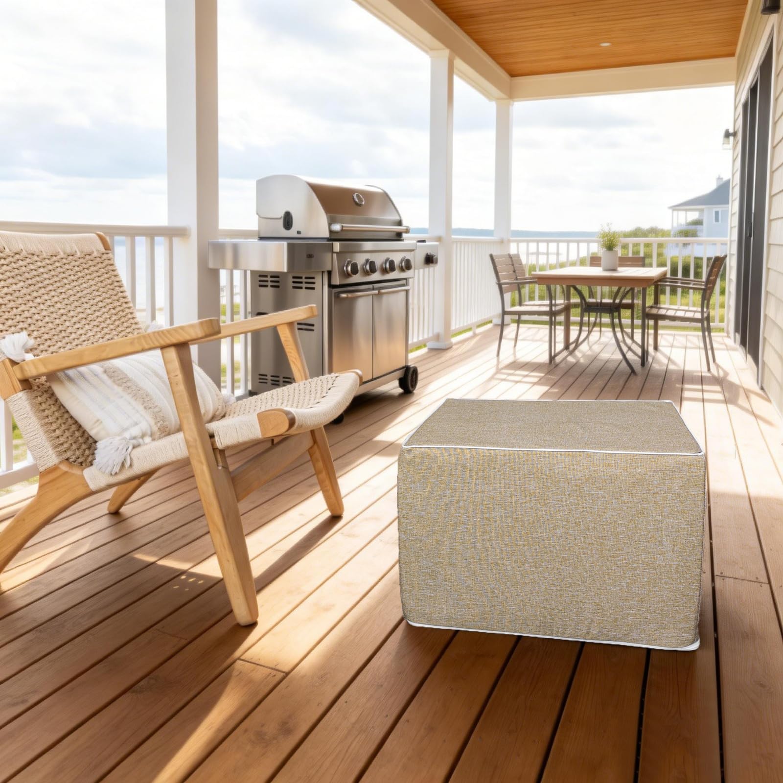 Outdoor Square Ottoman 20x20x14 Inches