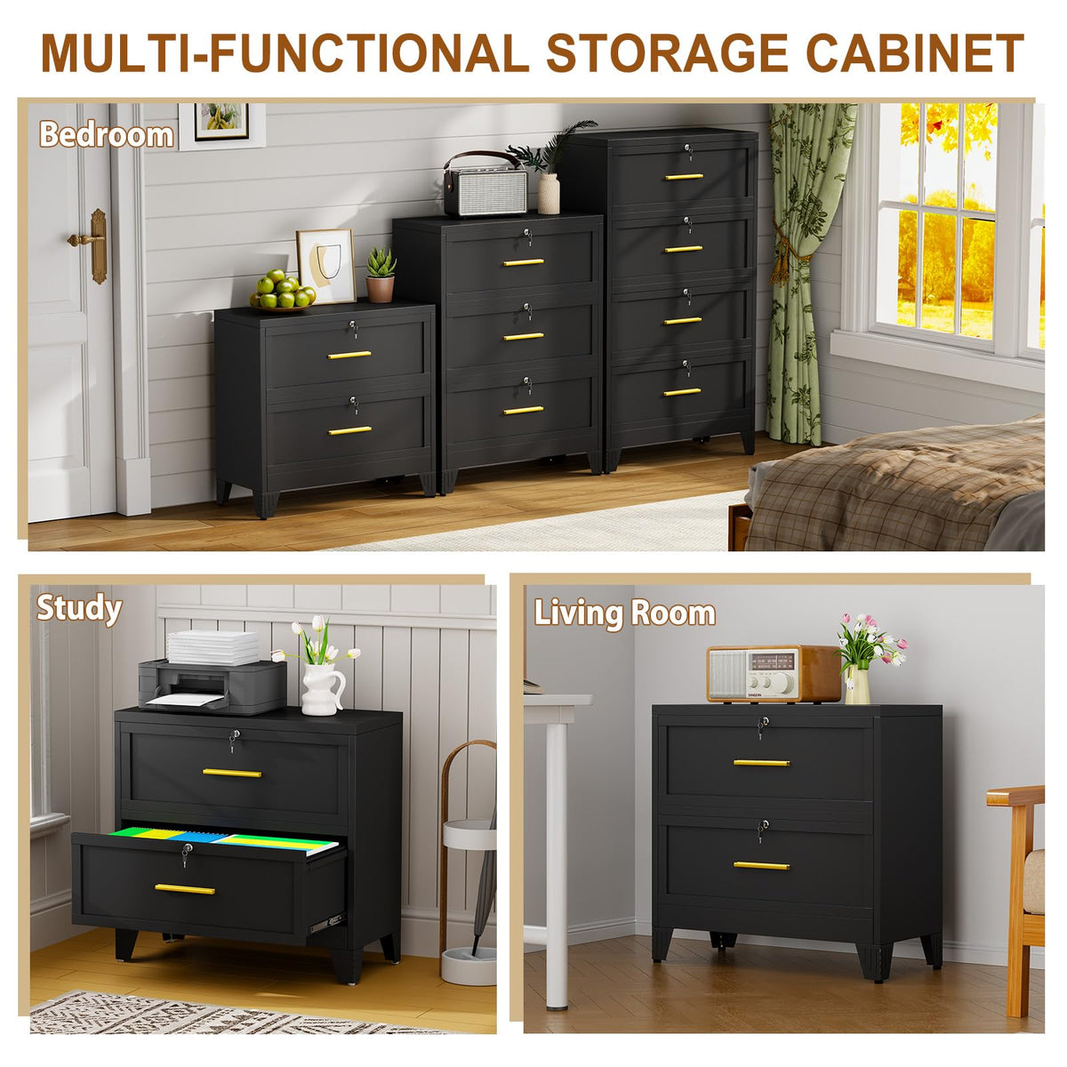Lockable Steel Filing Cabinet