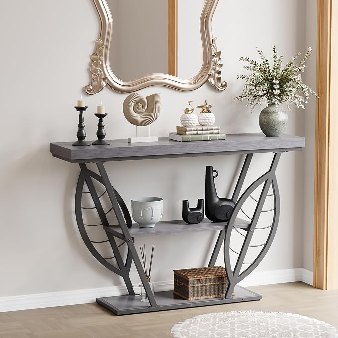 3-Tier Leaf Console Table