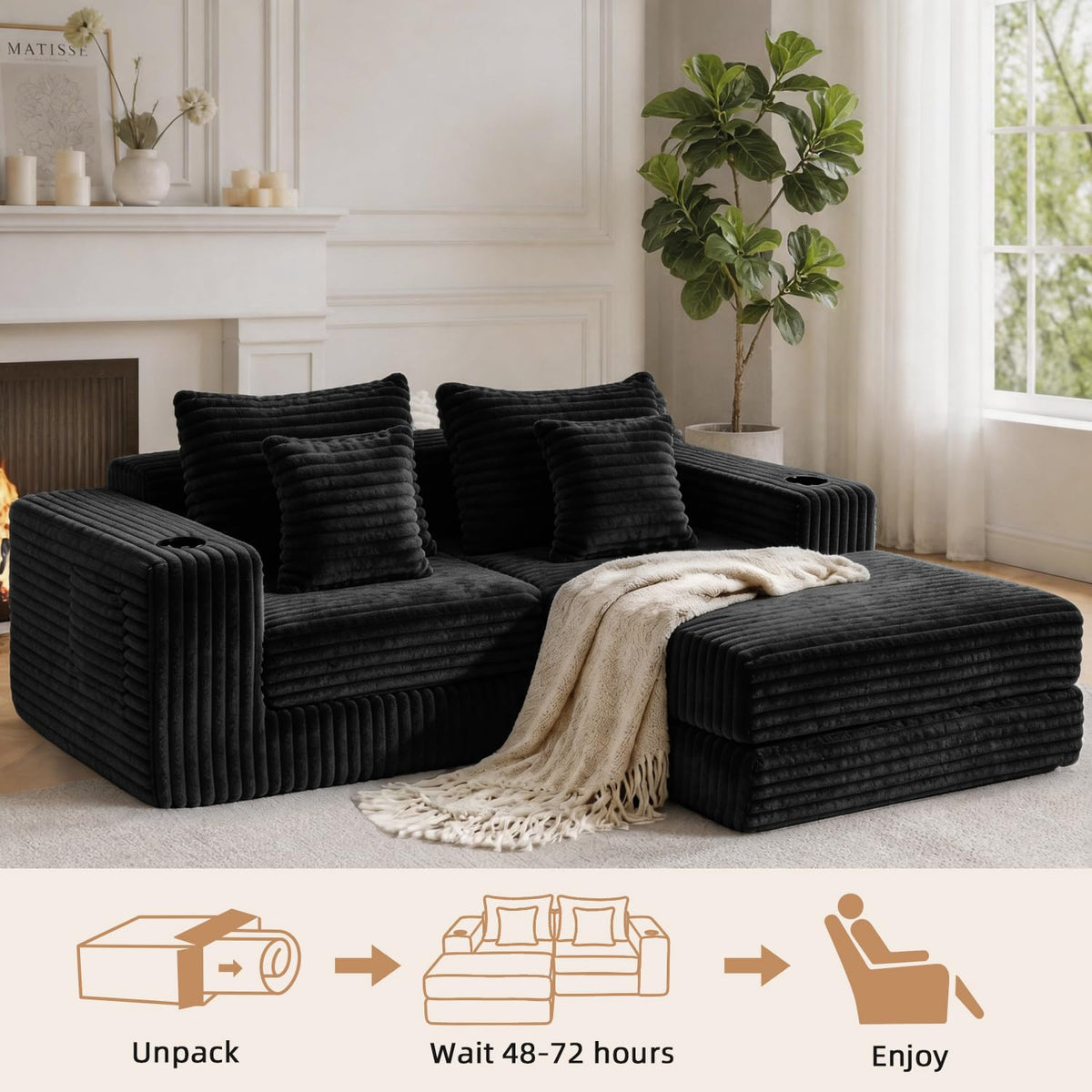 Corduroy Modular Sectional Sofa