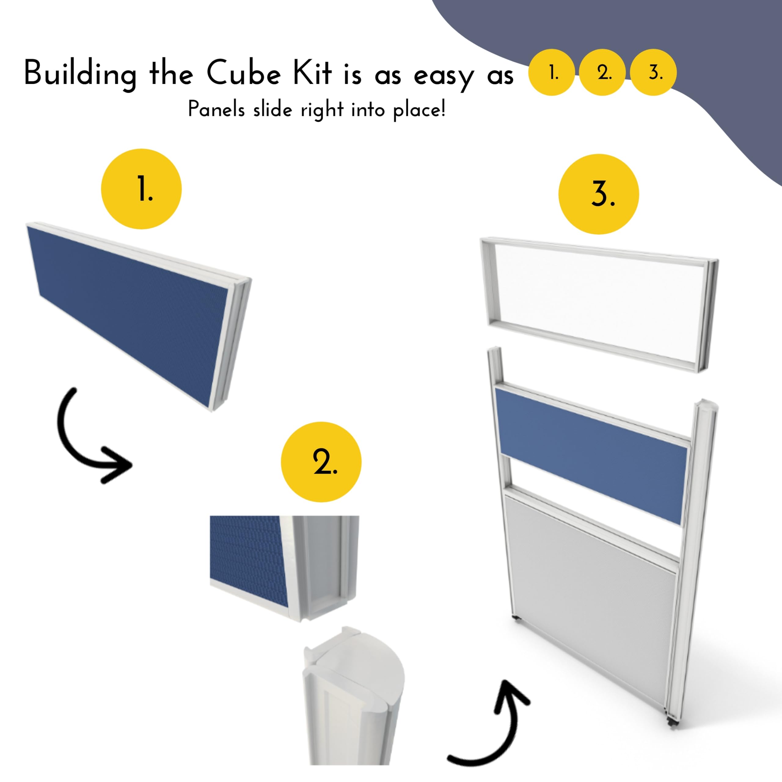 Modular Office Cubicle Kit – 7 Layout Options