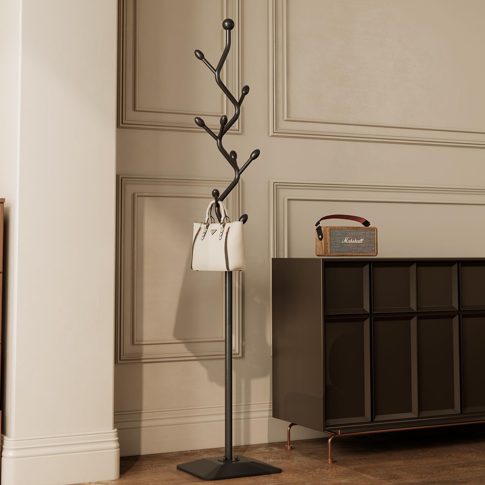 Tree-Shaped Coat Rack Stand with 8 Hooks
