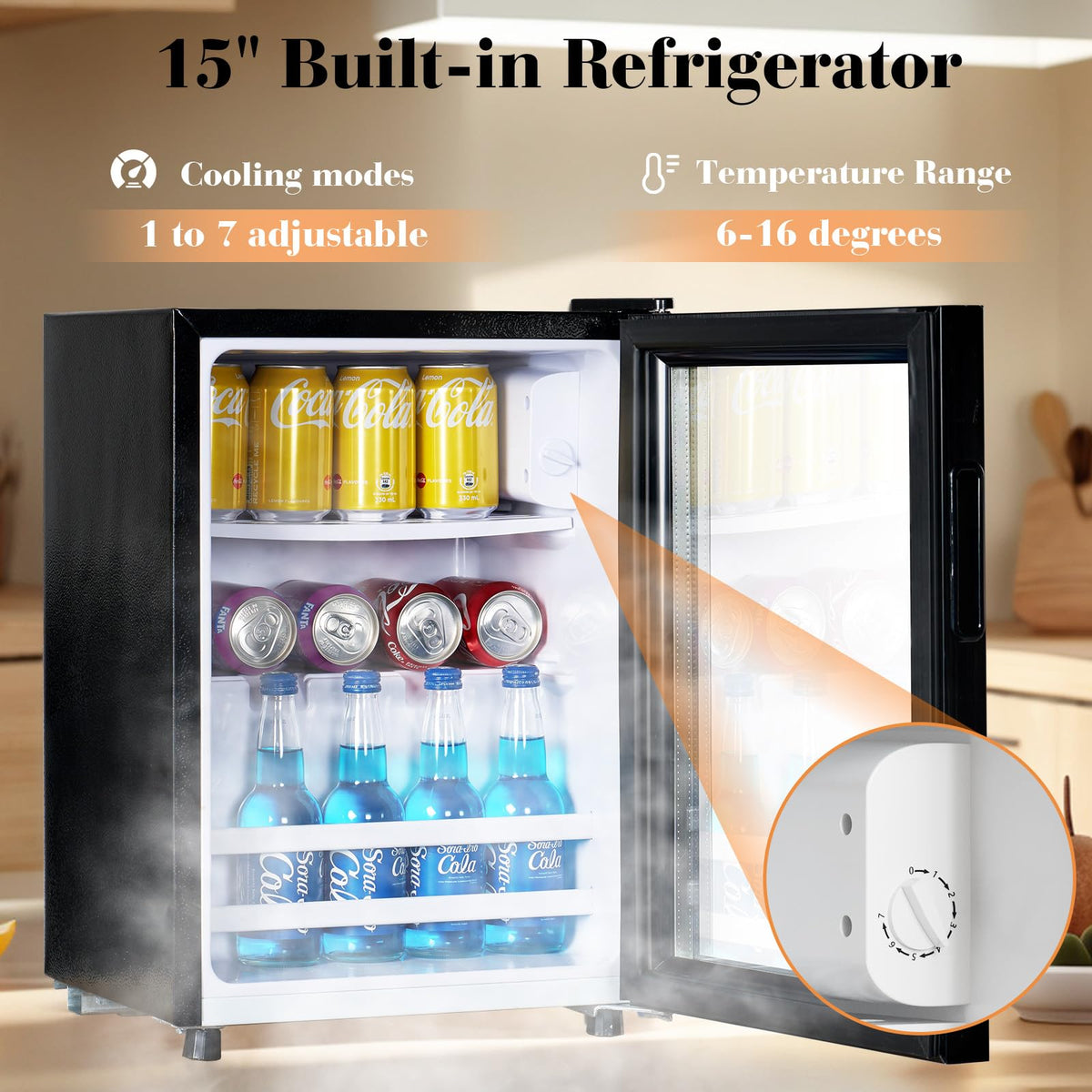 Farmhouse Coffee Bar with Refrigerator