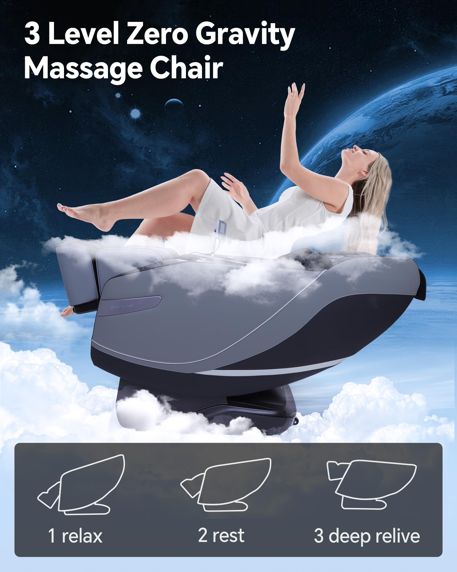 Zero Gravity Massage Chair with SL-Track & Rocking Mode