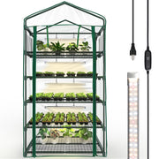 Bstrip Indoor Greenhouse with Grow Light, 5-Tier Large Greenhouse Cabinet