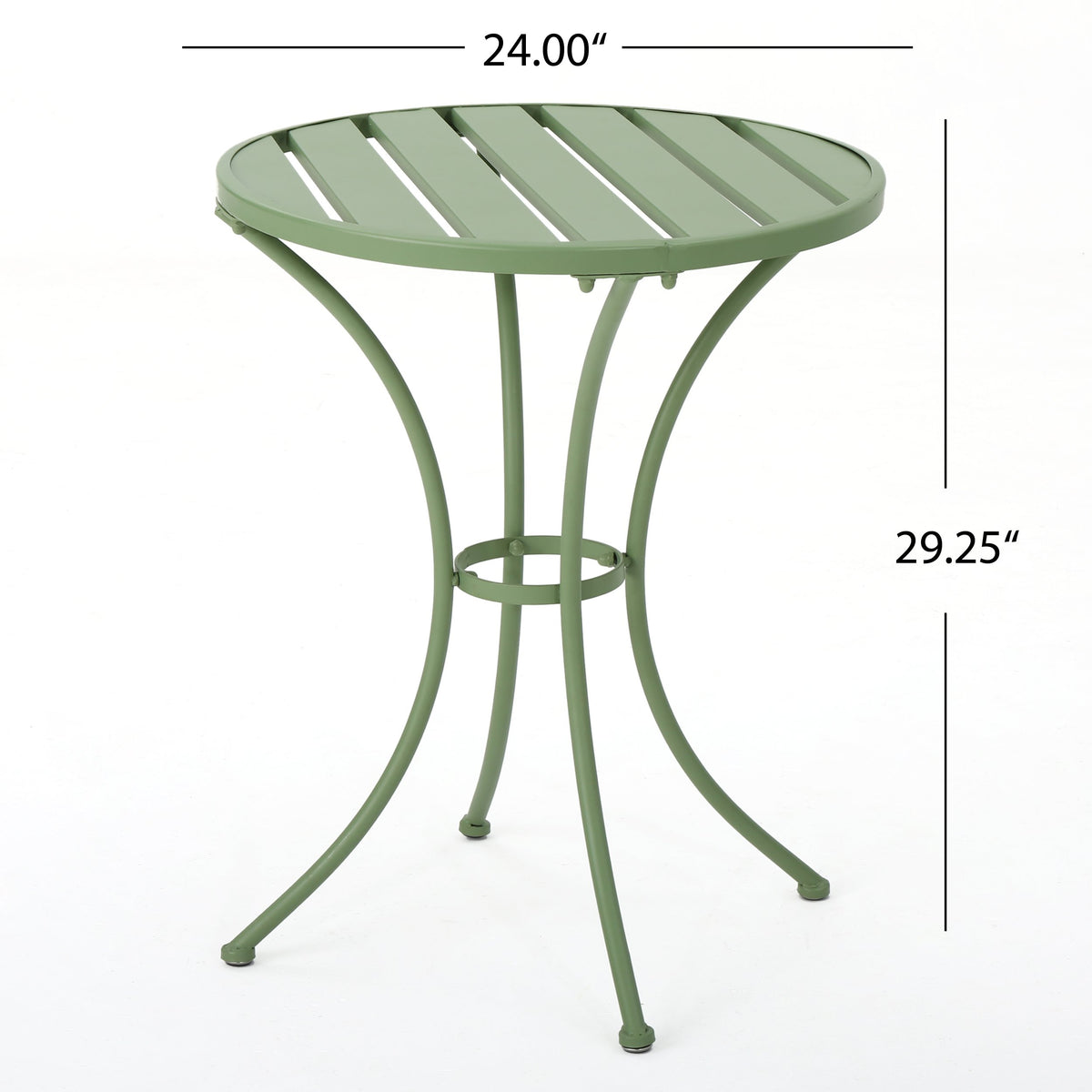 Christopher Knight Home Colmar Outdoor Iron Bistro Set, 3-Pcs Set, Matte Green