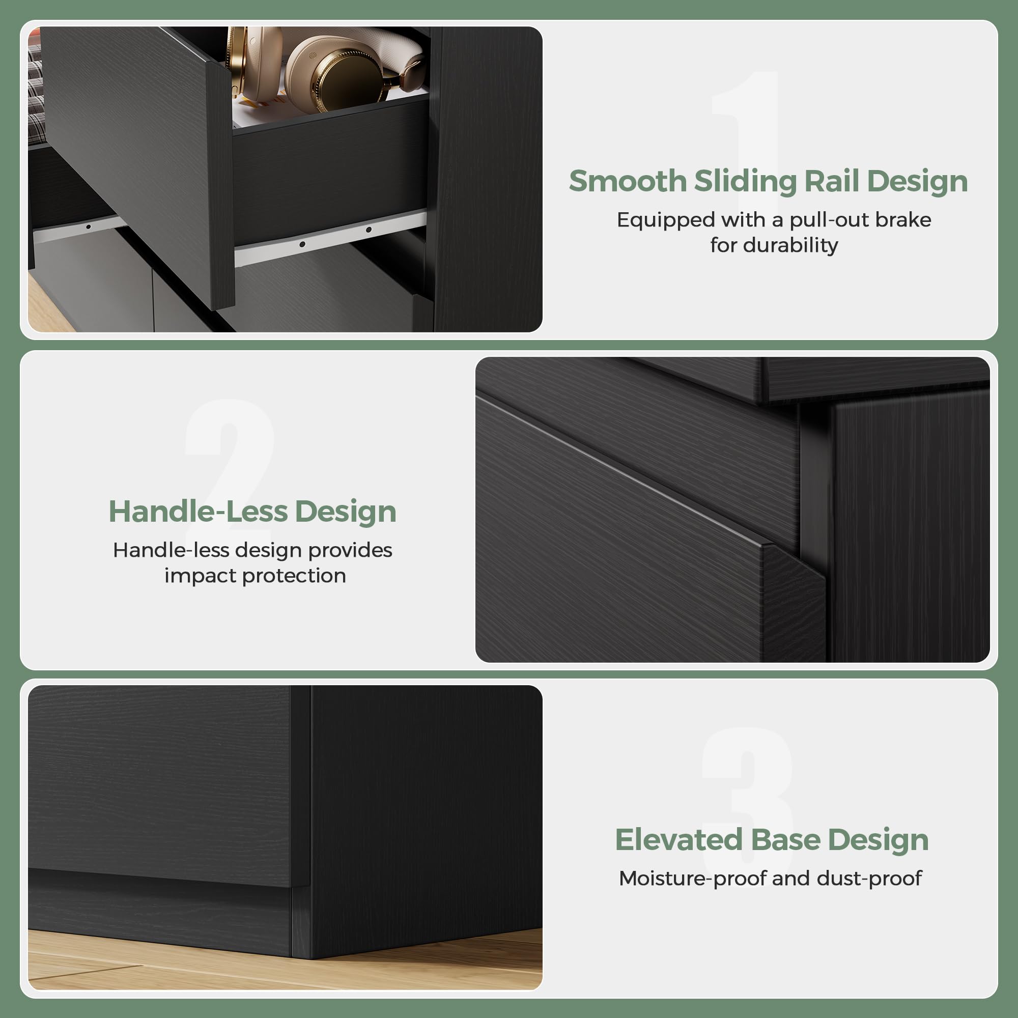 7-Drawer Wood Dresser