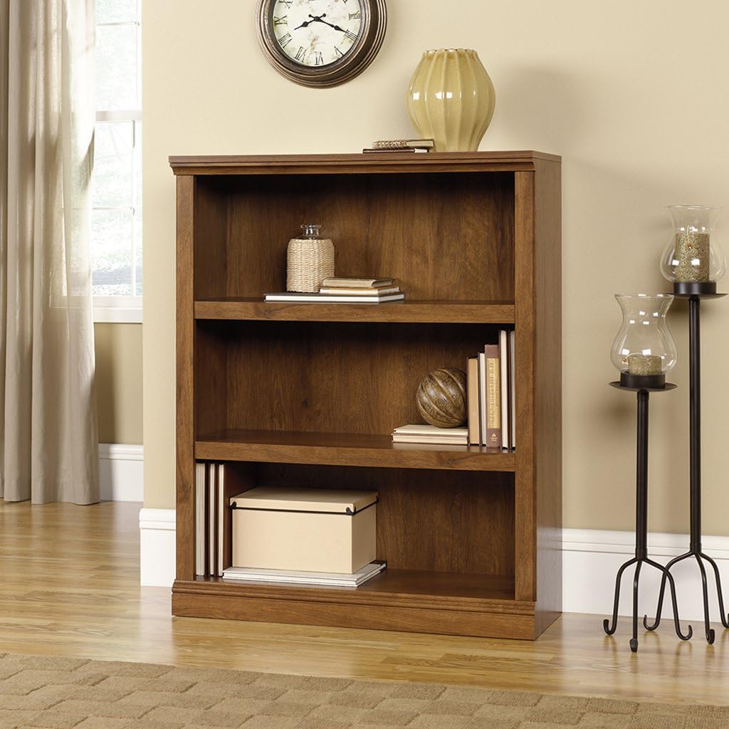 Sauder Bookcases Bundle - 5 Shelf and 3 Shelf (Oiled Oak Finish)
