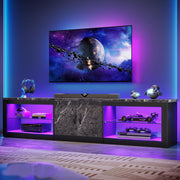 Black Marble LED TV Stand