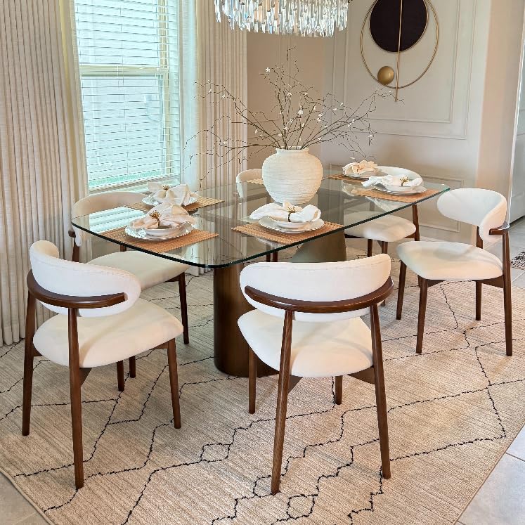 POVISON Fully-Assembled Dining Chairs Set of 2, PU Leather Cushion