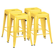 Stackable Metal Counter Stools, Set of 4