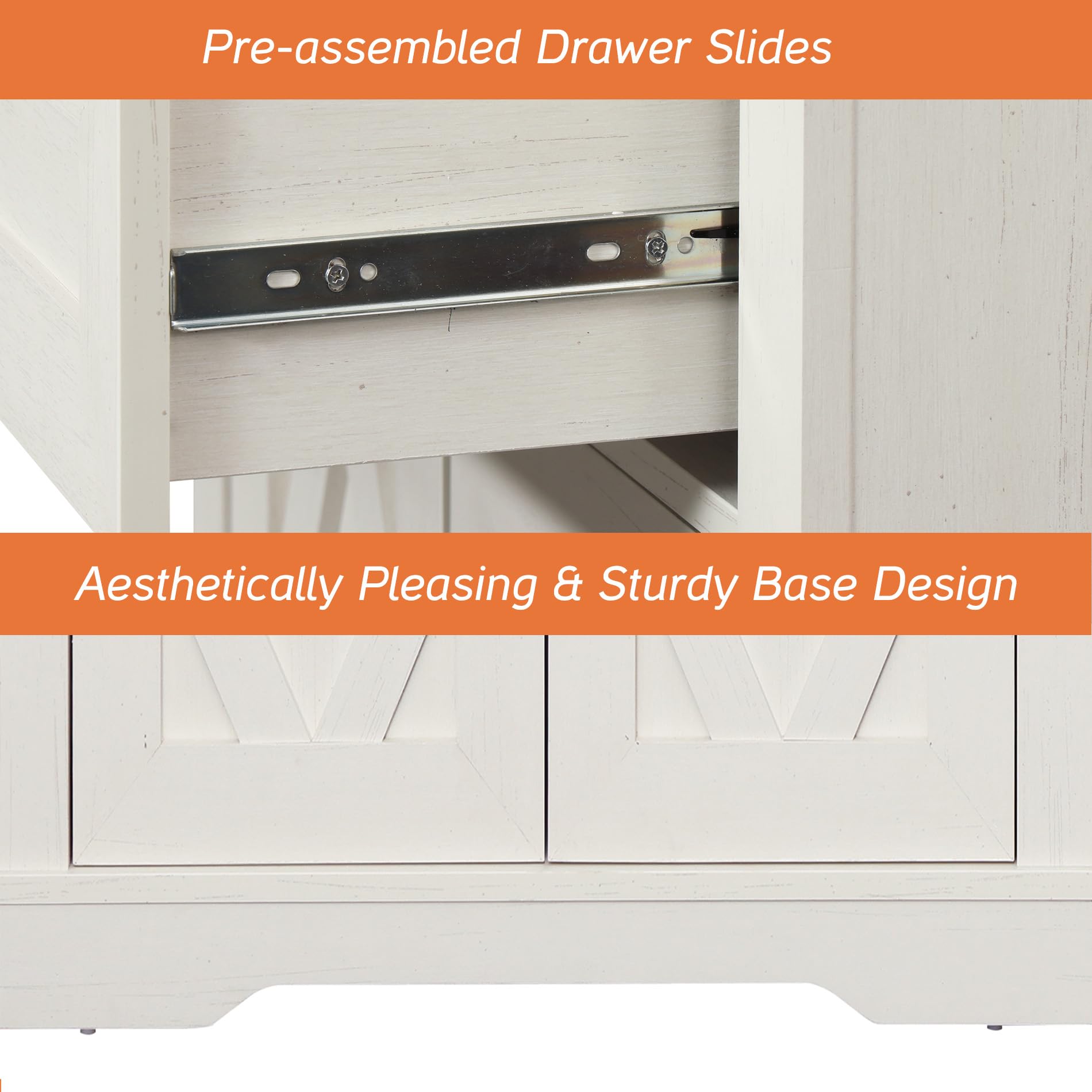 WAMPAT 110" W Large TV Stand,3-in-1 Farmhouse Entertainment Center with Storage Barn Door Cabinet,TV Console Table with Media Cabinet and Drawers for Living Room,Bedroom,Cream White