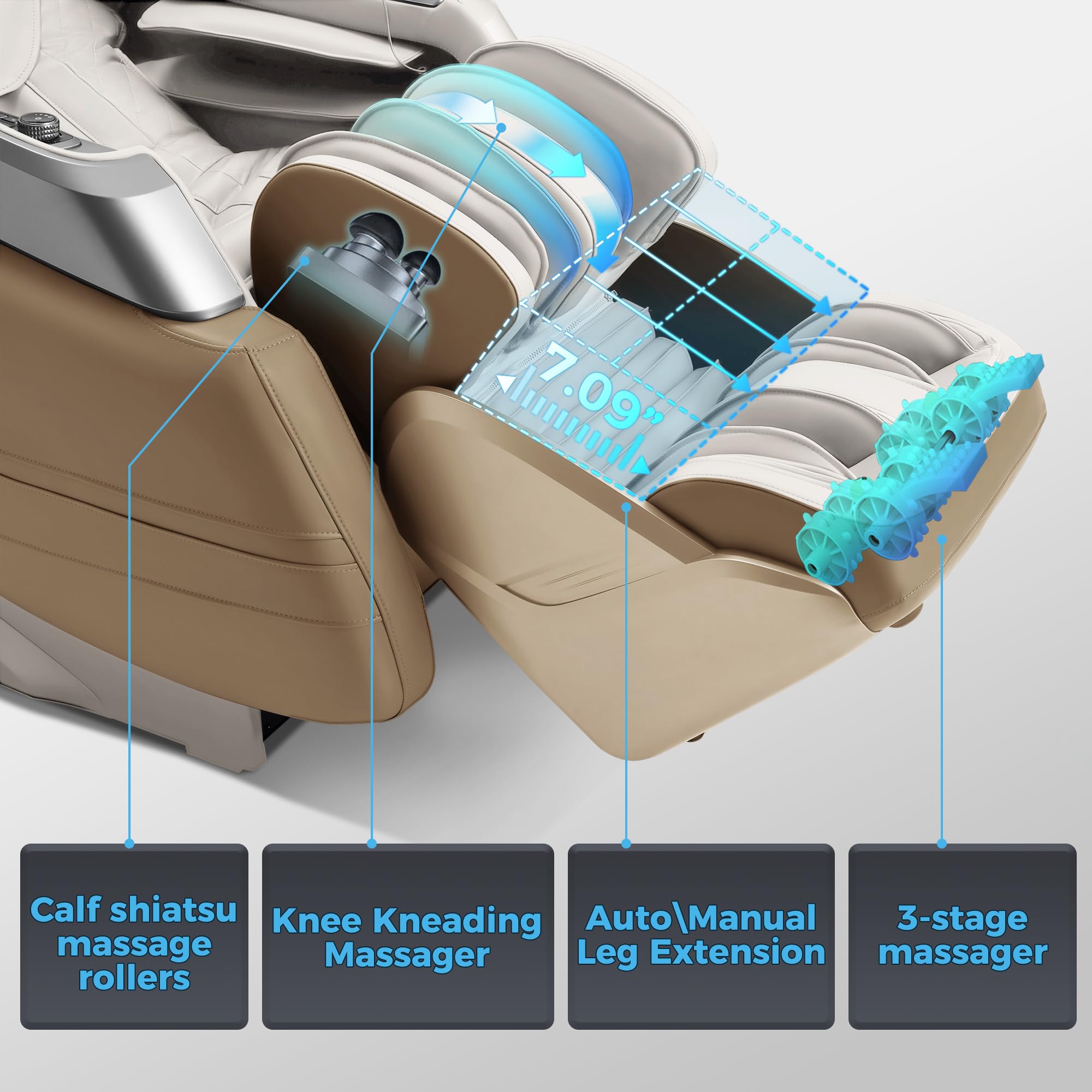 4D Full Body Massage Chair with SL-Track & Zero Gravity