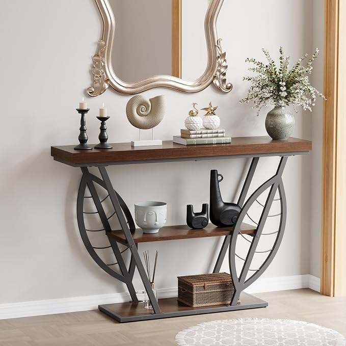 3-Tier Leaf Console Table