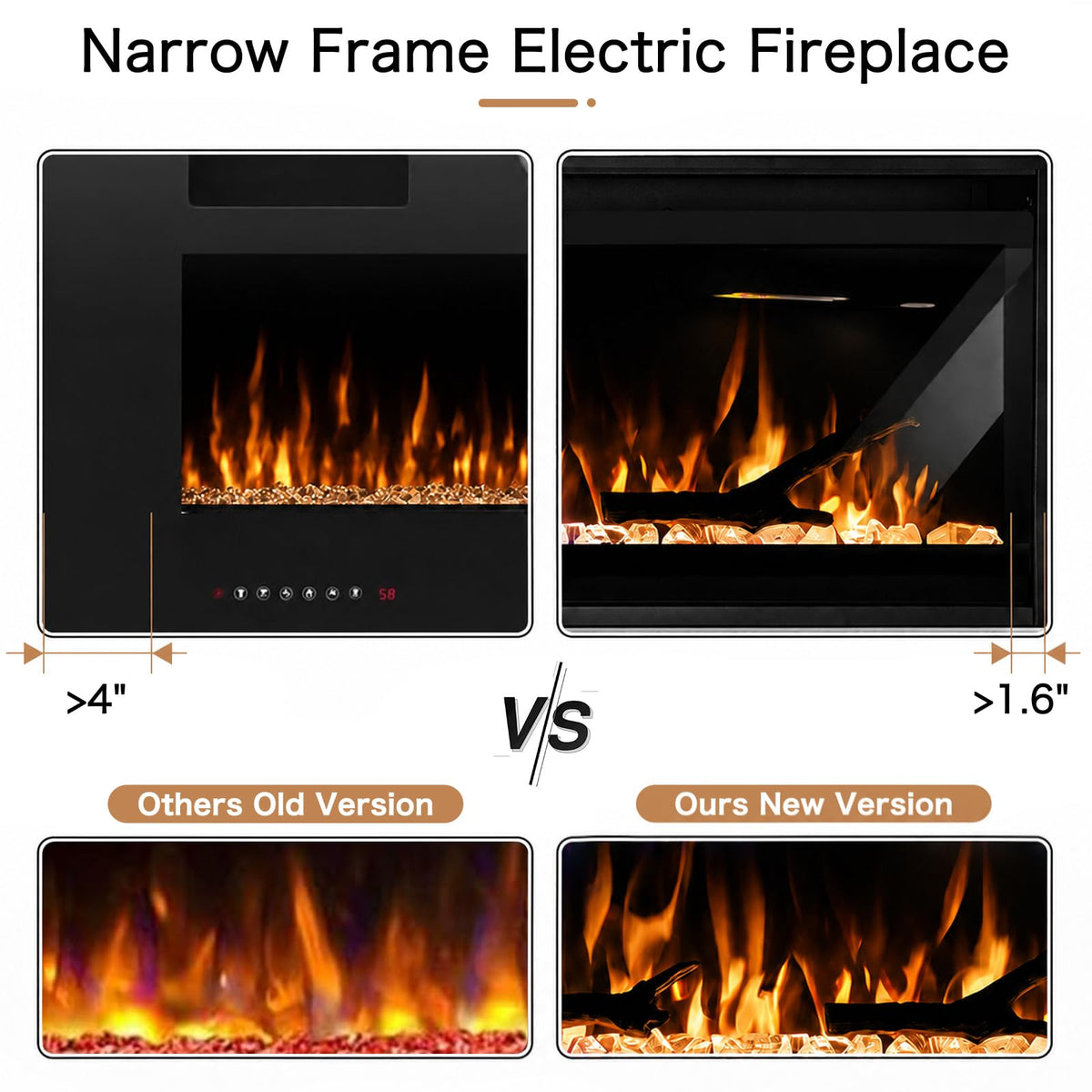 Wall-Mounted Electric Fireplace