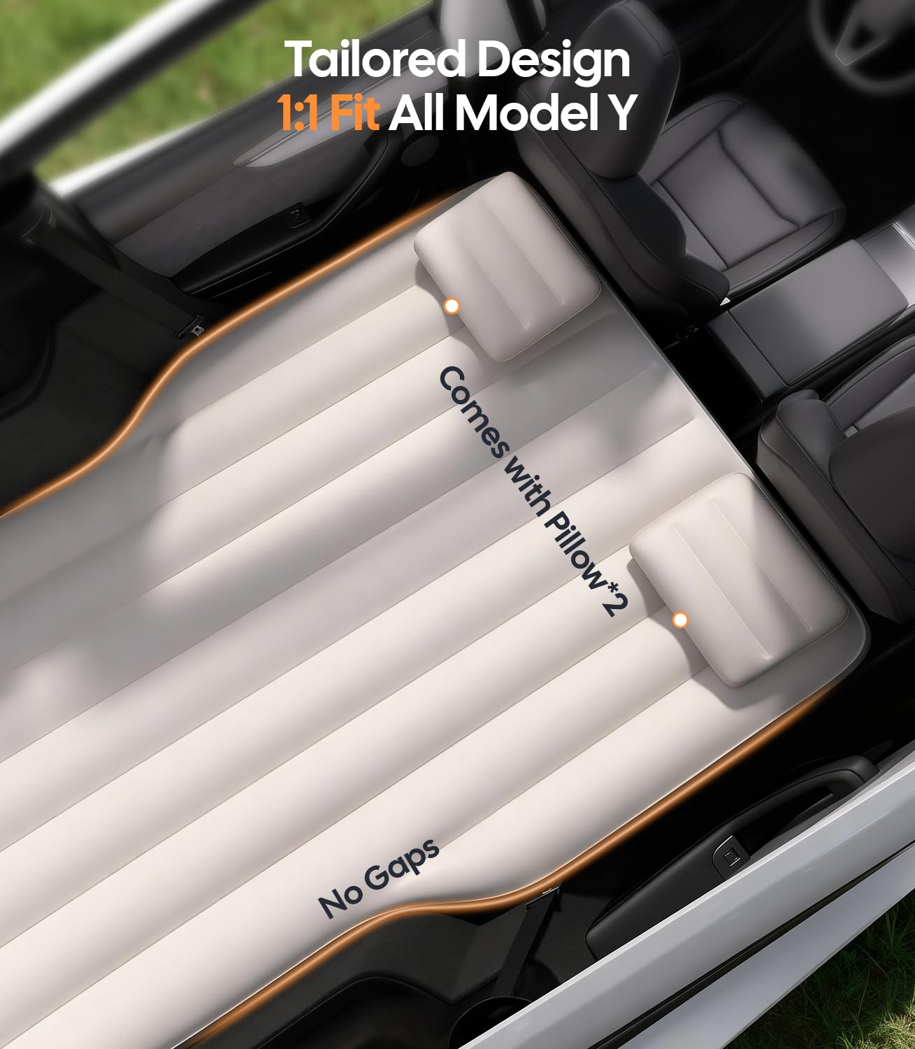 Tesla Model Y Air Mattress with Built-In Pump