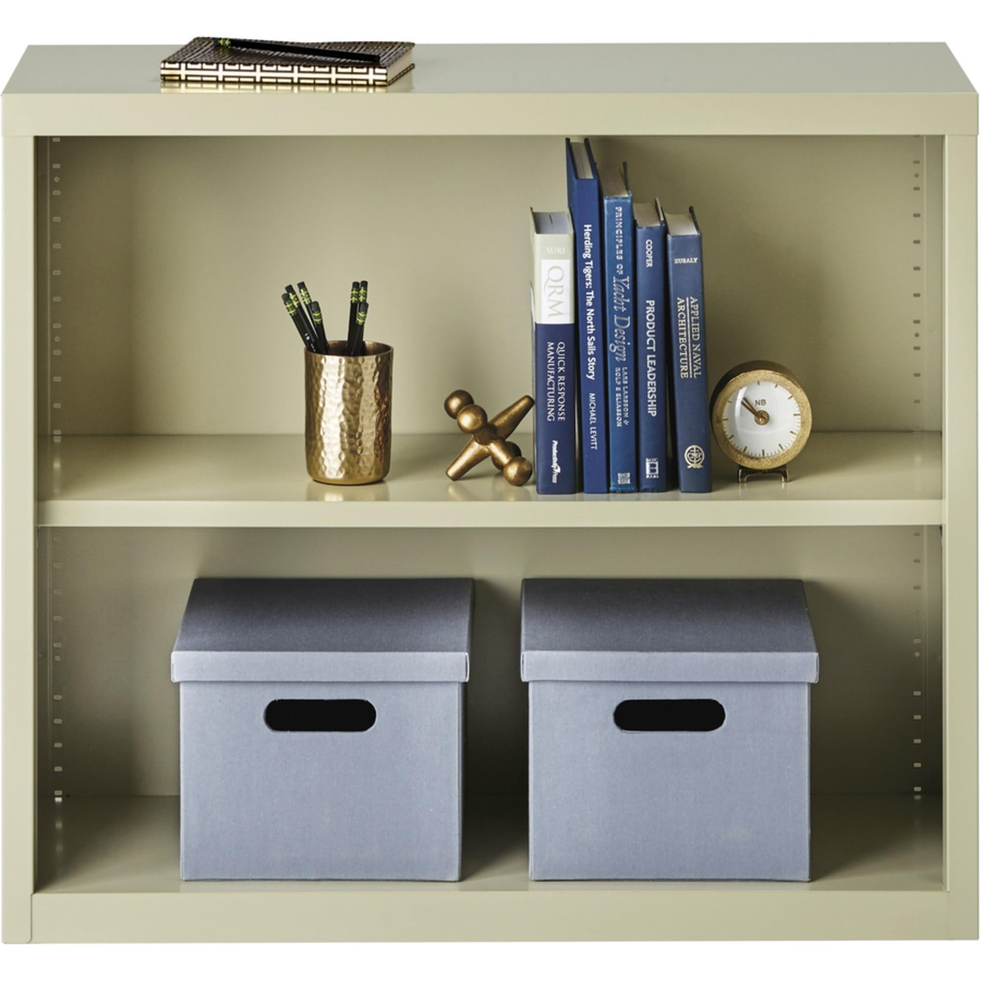 Steel 2-Shelf Bookcase
