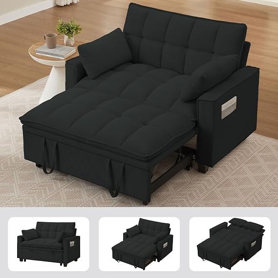 Green 3-in-1 Sleeper Loveseat