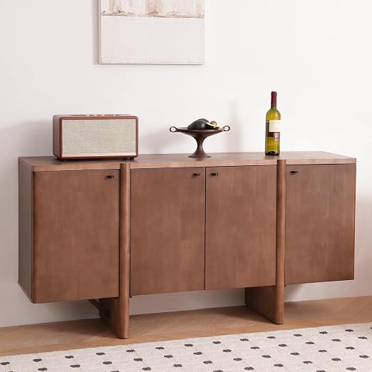 Wood Buffet Sideboard with Adjustable Shelves