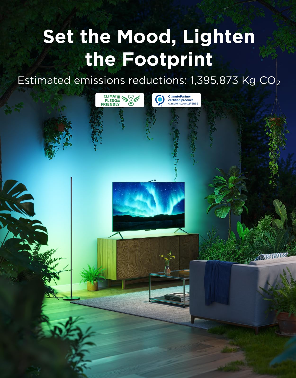 RGBIC LED Floor Lamp with Music Sync