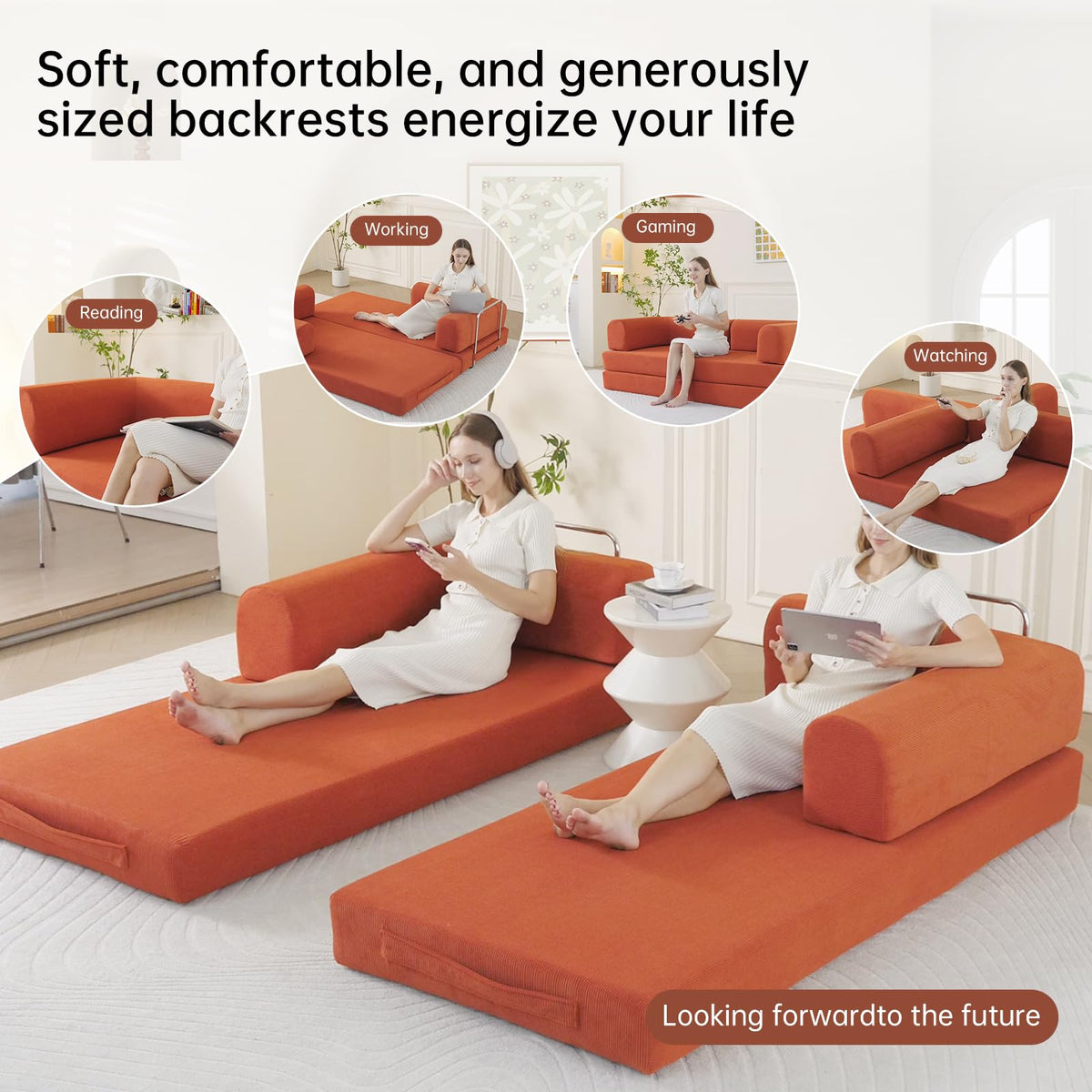 Modular Corduroy Sofa Bed