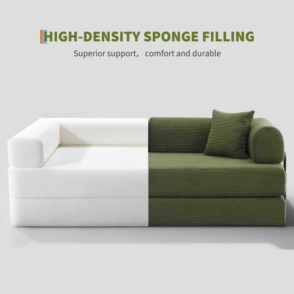 Corduroy Convertible Futon Sofa Bed