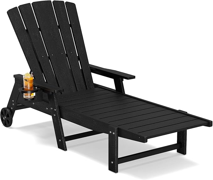 HDPE Adjustable Outdoor Chaise Lounge Chair