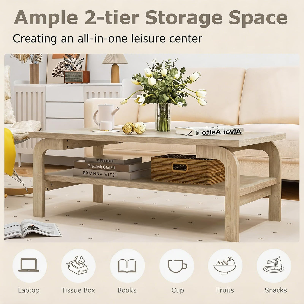 Mid-Century Coffee Table with Storage