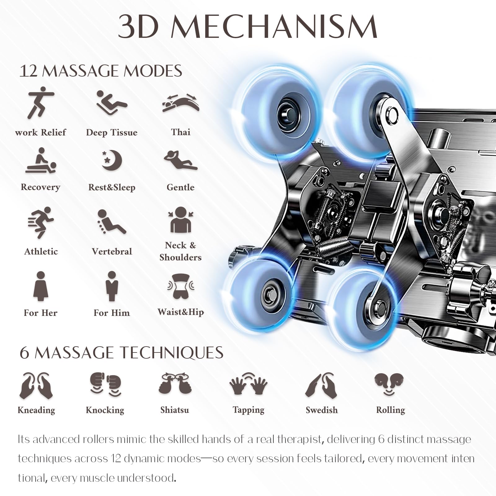 3D Full Body Massage Chair with Zero Gravity Recliner