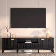 Ball & Cast 70" Black TV Stand for Bedroom W/ Power Outlet,for 80" TV