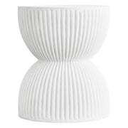 15" Round Hourglass Fiberstone Side Table