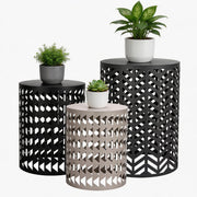 Metal Nesting Side Tables, Set of 3
