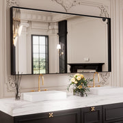 Black Rectangular Bathroom Mirror