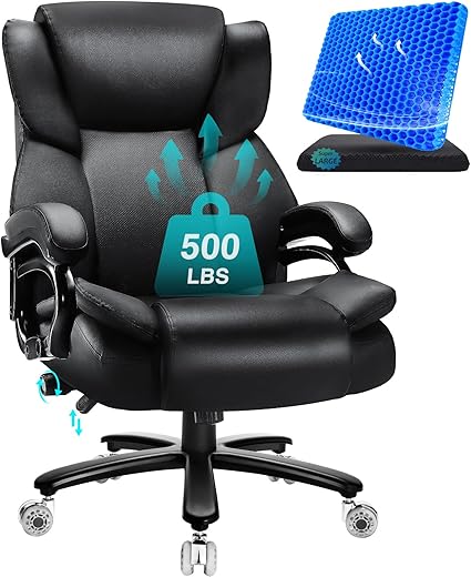 500 lbs Big & Tall Office Chair with Adjustable Lumbar Support