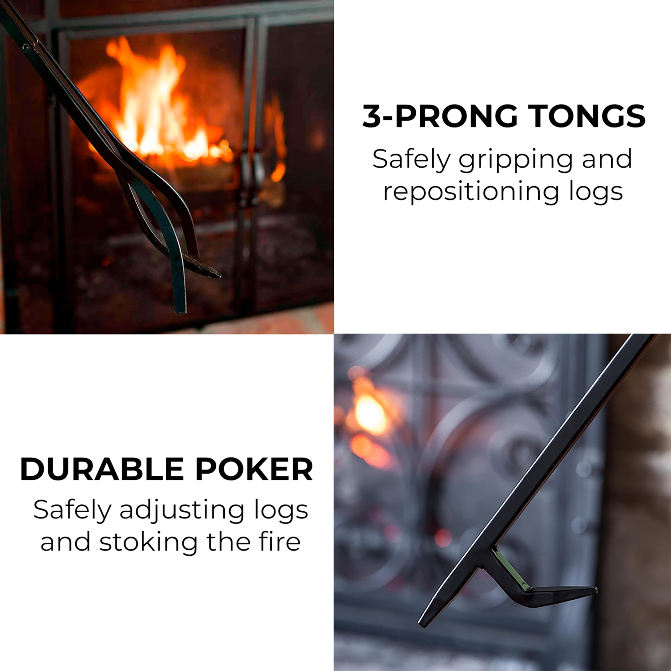 5-Piece Compact Fireplace Tool Set