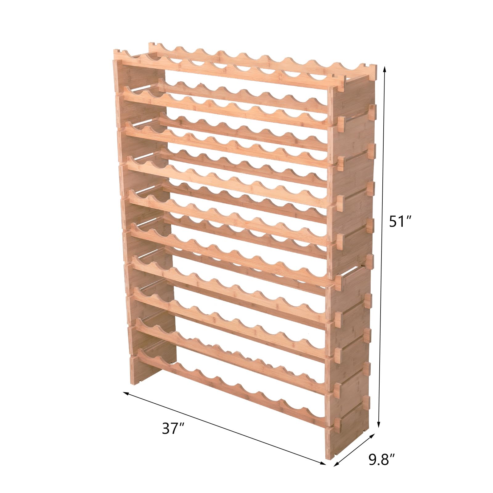 Bamboo Wine Rack – 72 & 90 Bottle