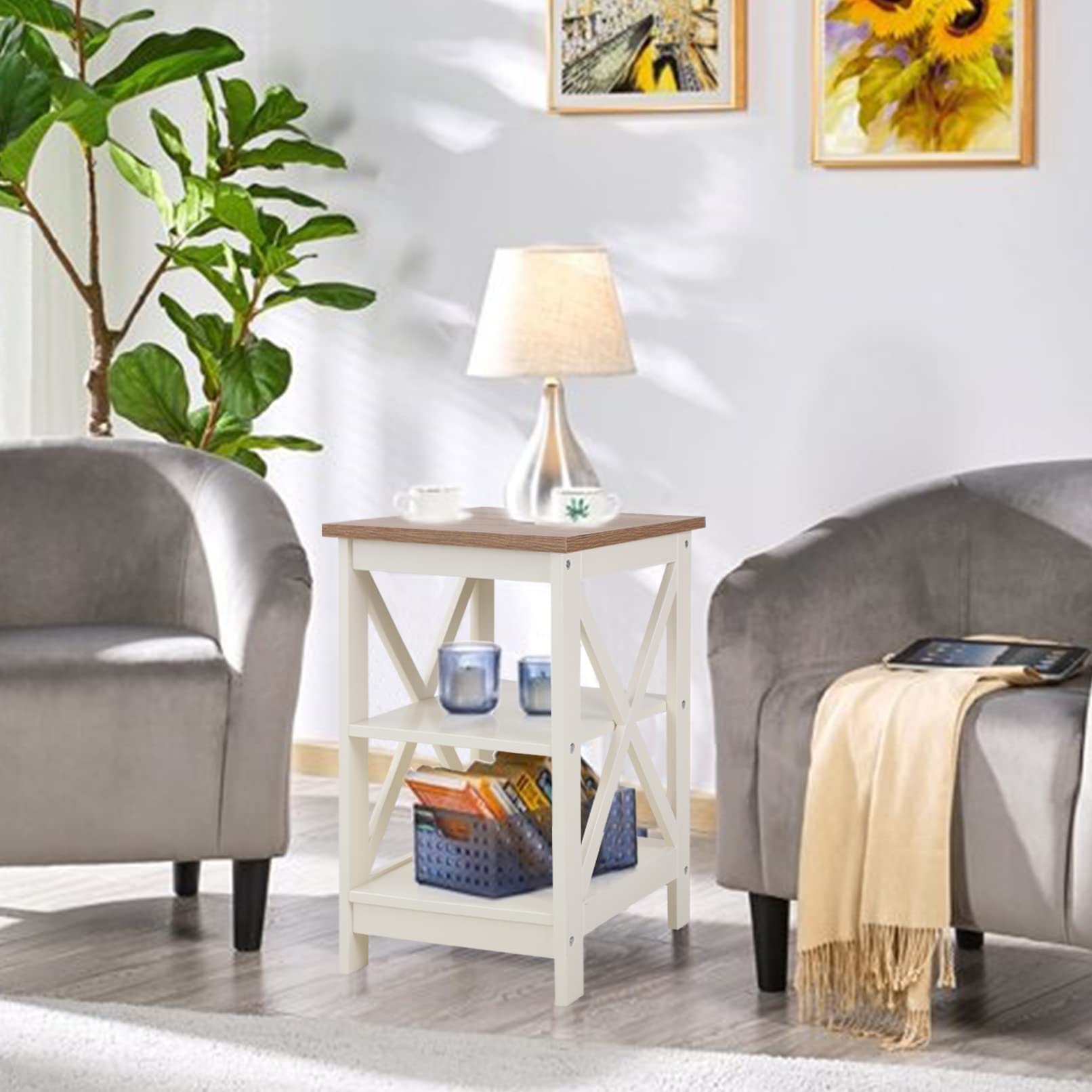 3-Tier End Table Set of 2
