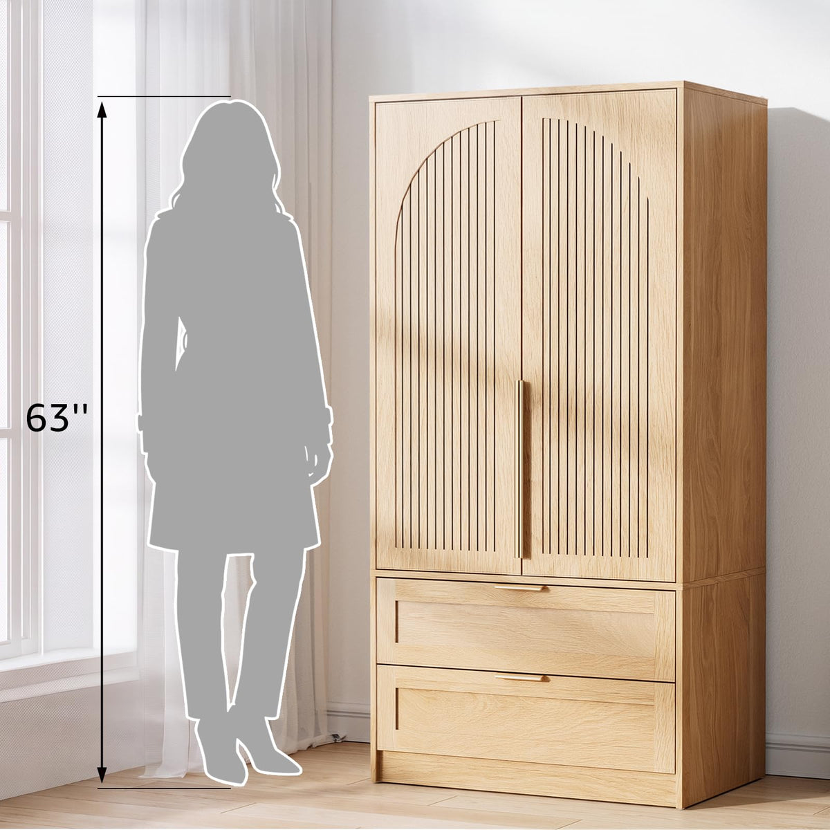 2-Door Armoire with Drawers