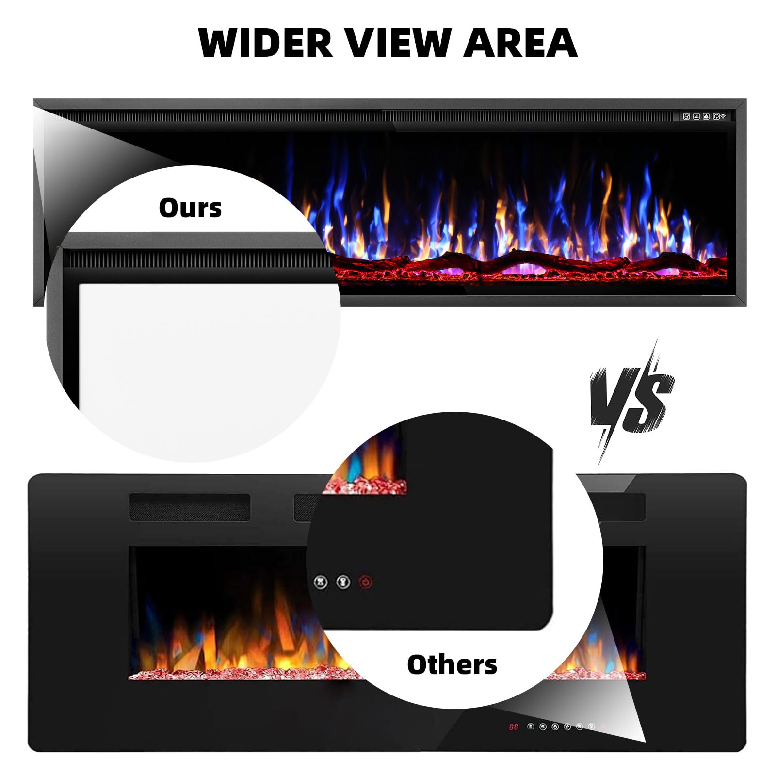 Linear Electric Fireplace – Recessed & Wall Mounted