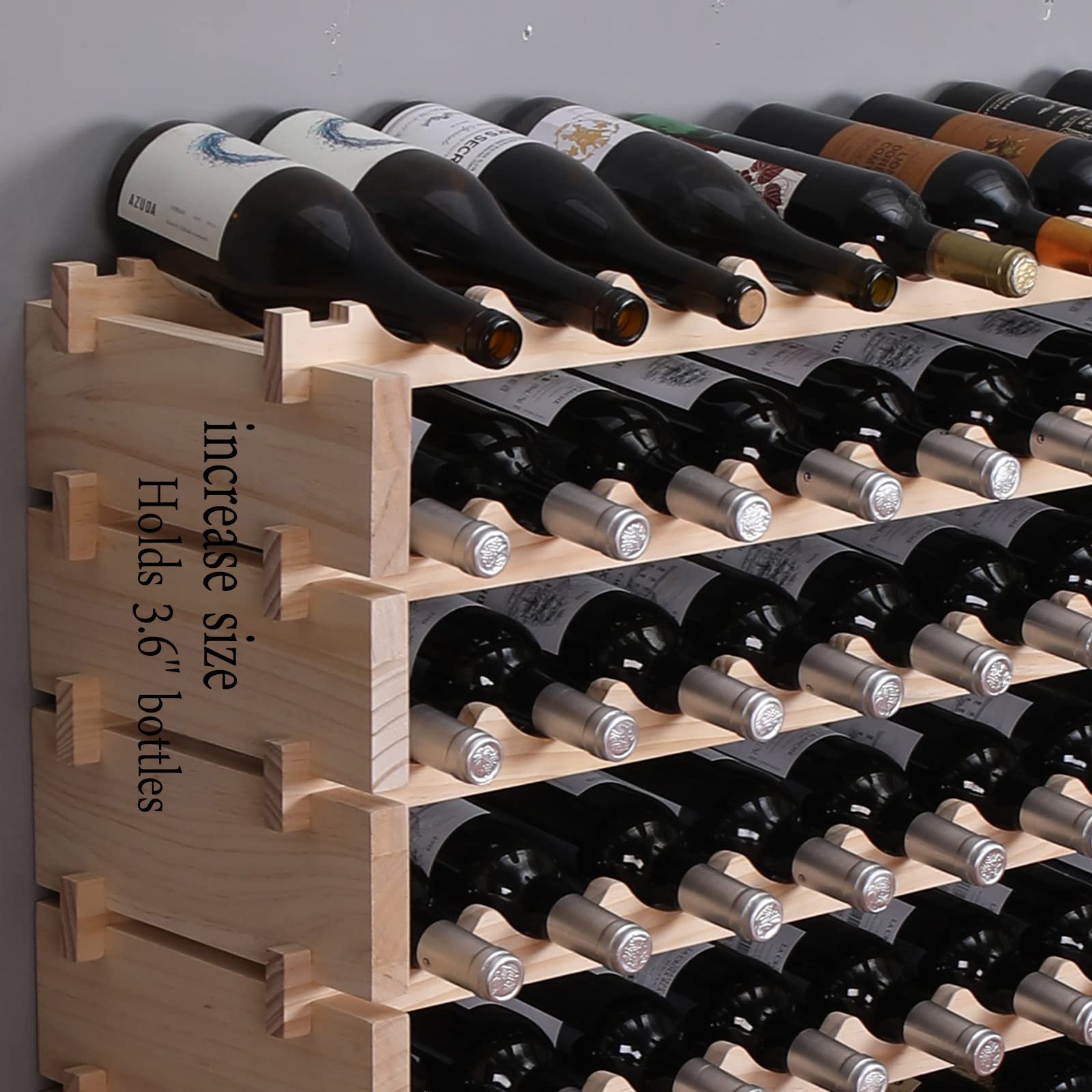 Freestanding Wooden Wine Rack