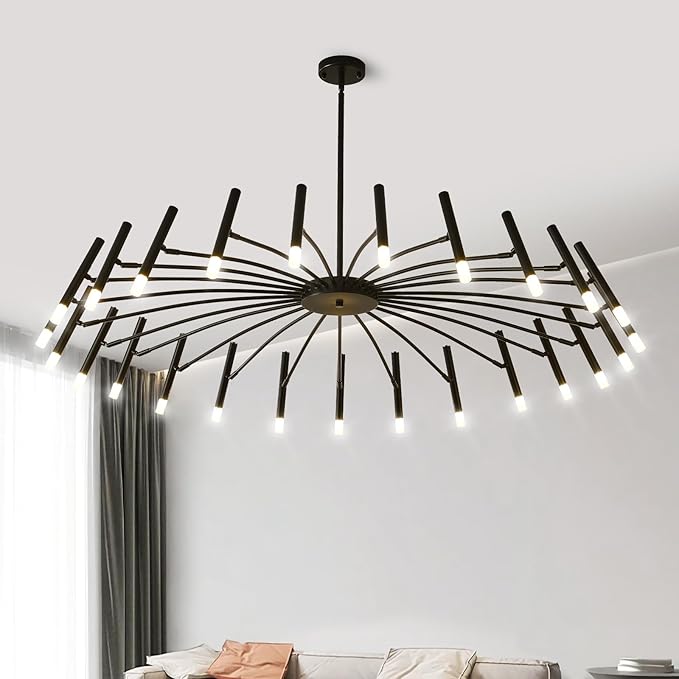 Sputnik Chandelier – Multi-Light Black
